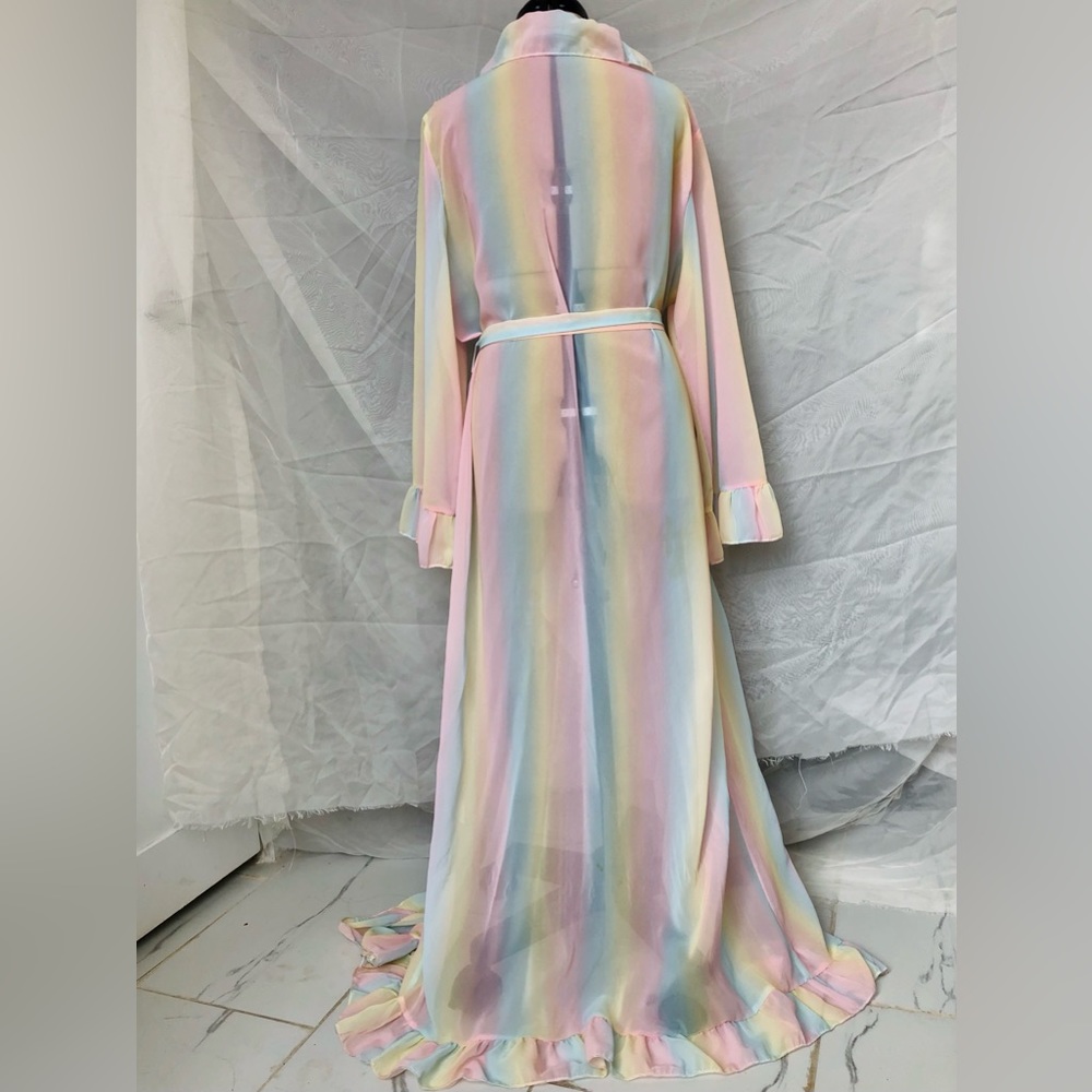 Sheer Pastel Rainbow Robe - Picture 3 of 4